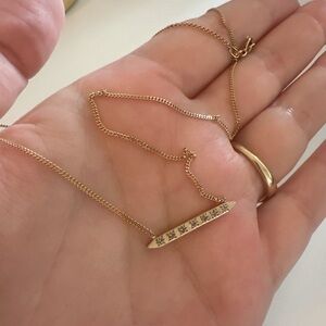 Fiat Lux 14k yellow gold Classic Tegla salt and pepper diamonds Necklace